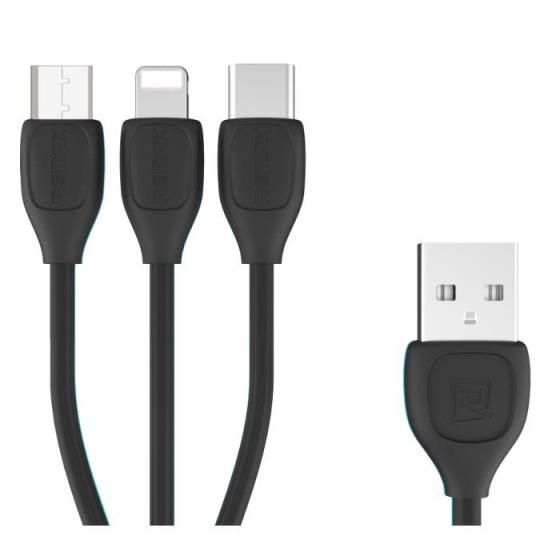 Charging Cable 3in1 Remax Black 1m Lesu RC-050th(EOL)