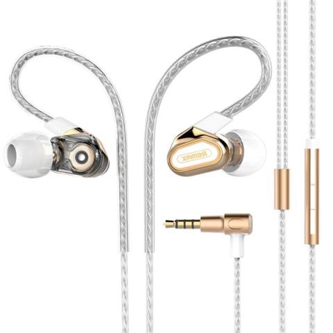 Earphone Remax Double Moving-coil RM-580 Gold(EOL)