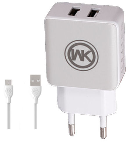 Charger WK WP-U11 Combo+ Micro Cable 1m White(EOL)