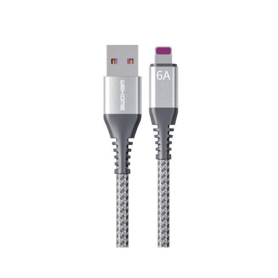 Charging Cable WK i6 Raython Silver 1m WDC-169 6A