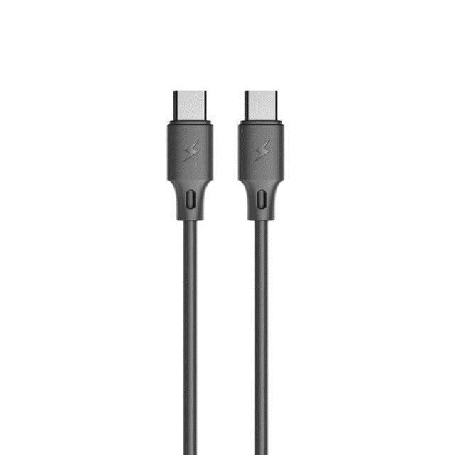 Charging Cable WK TYPE-C/TYPE-C Black 1m Full Speed WDC-106 3A