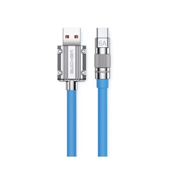 Charging Cable WK TYPE-C Blue 1m WDC-186 6A
