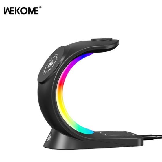 Wireless Magnetic Charger/Stand 4in1 15W WK WP-U169 Black