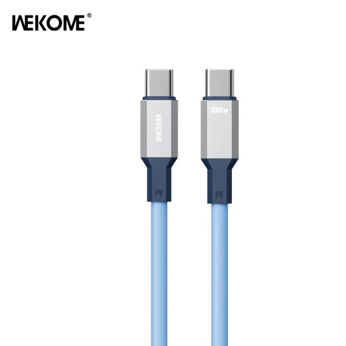 Charging Cable WK 100W TYPE-C/TYPE-C Tint II Blue 1,2m WDC-17