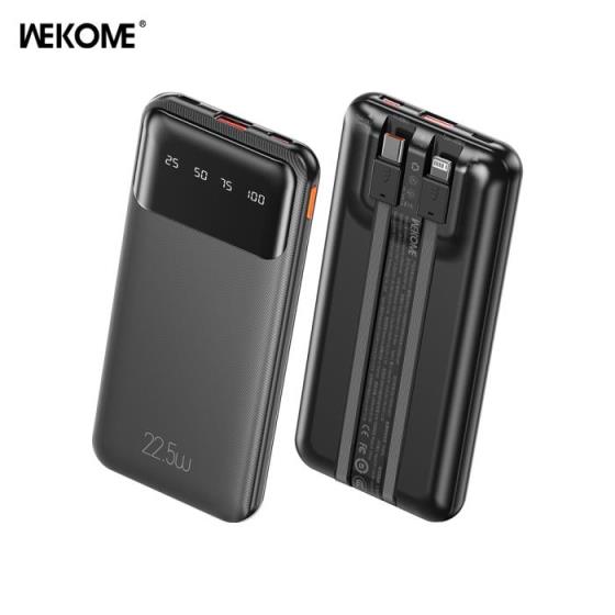 Power Bank WK 10000mAh 22,5W PDx1 & QC3.0x1 Black WP-63