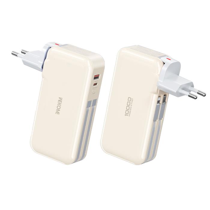 Power Bank WK 10000mAh 22,5W PDx1 & QC3.0x1 Beige WP-46