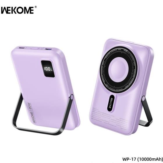 Power Bank Magnetic Wireless WK 10000mAh 20W PDx1 Purple WP-17