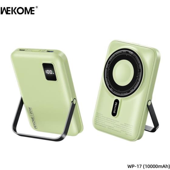 Power Bank Magnetic Wireless WK 10000mAh 20W PDx1 Green WP-17