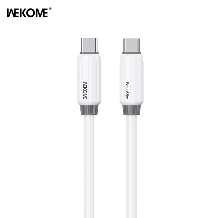 Charging Cable WK 65W TYPE-C/TYPE-C White 1m WDC-28