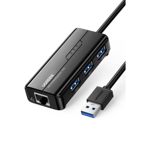 Hub USB 3.0 with Gigabit Adapter UGREEN Black 20265